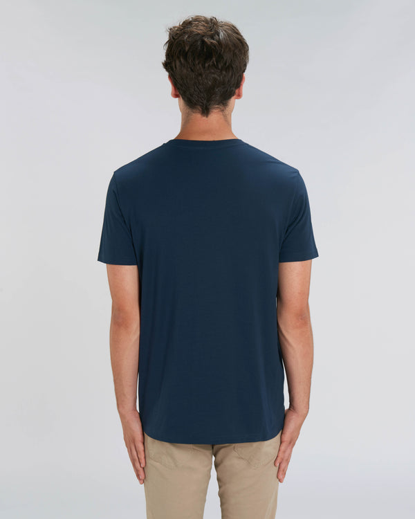 Tee-shirt basique brodé Bleu Marine