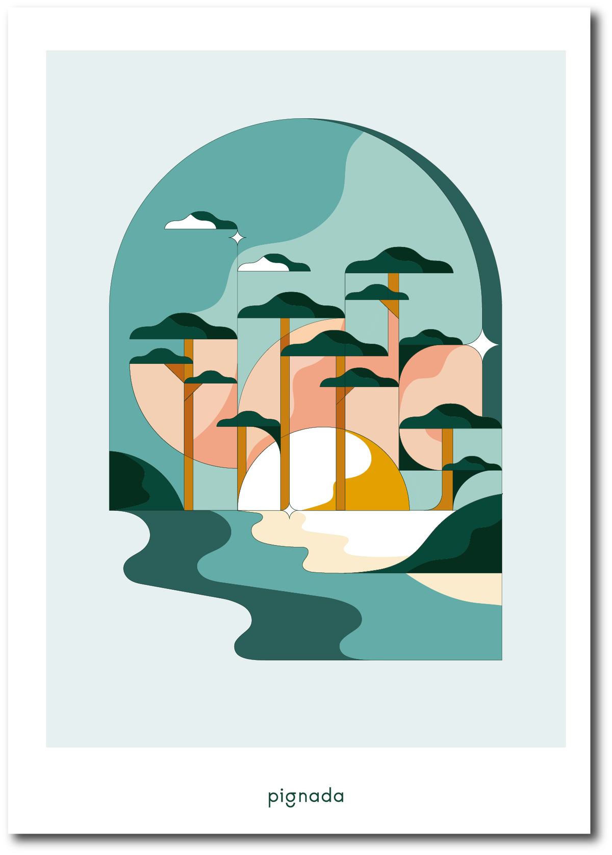 Affiche Nuances de Bleu – Pignada